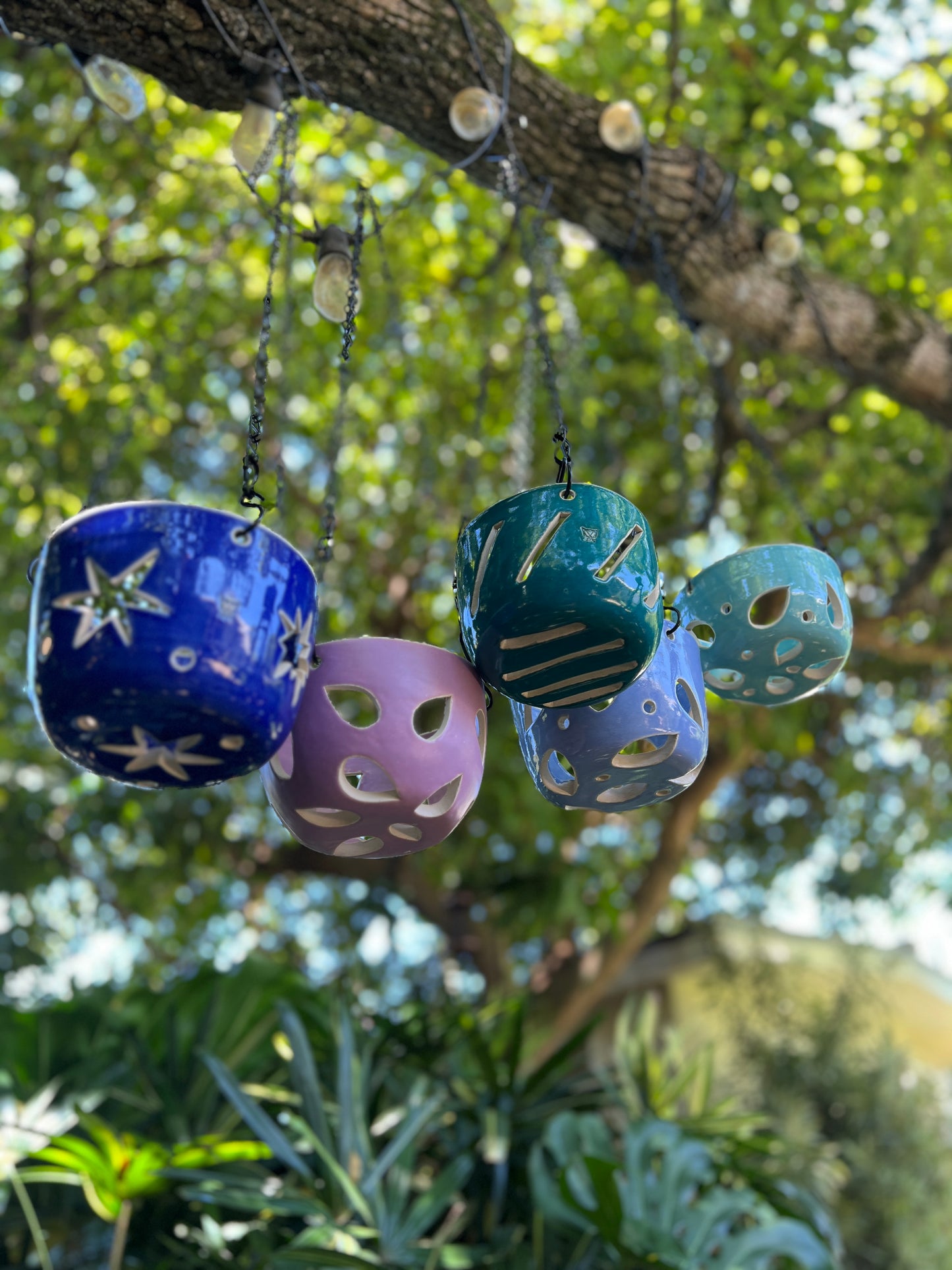 Orchid Hanging Planter - Periwinkle